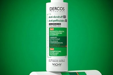 Dercos 2 in 1 laying on it’s side with a reflection mobile