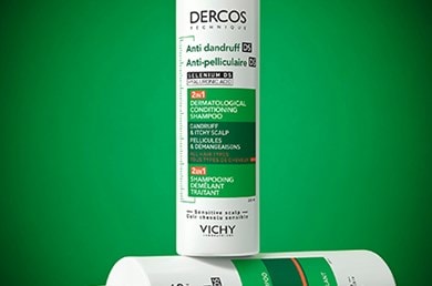 Dercos 2 in 1 laying on it’s side with a reflection mobile
