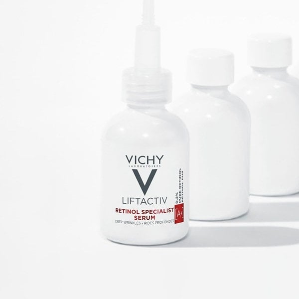Multiple staggered Vichy Liftactiv serums