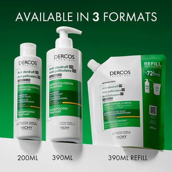 Dercos Anti-Dandruff Shampoo for Dry Hair Refill